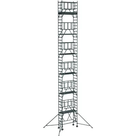 Складная вышка Zarges CompactMaster S-PLUS 1T площадка 0,6х1,8 м высота 11,55 м 53111