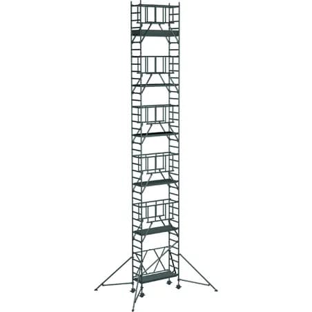 Складная вышка Zarges CompactMaster S-PLUS 1T площадка 0,6х1,8 м высота 10,4 м 53101