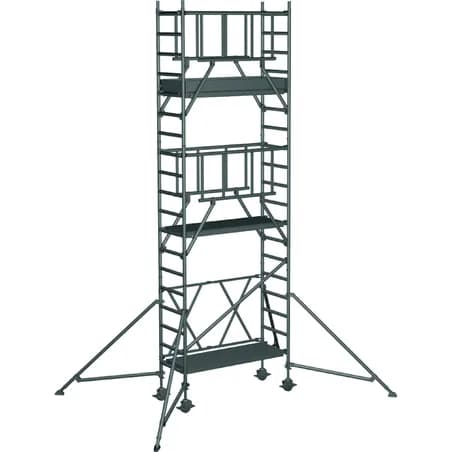 Складная вышка Zarges CompactMaster S-PLUS 1T площадка 0,6х1,8 м высота 4,55 м 53141