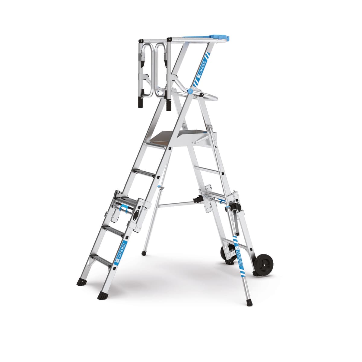 Телескопическая лестница платформа Zarges ZAP Masterflex Plus S 5 ступеней 41156