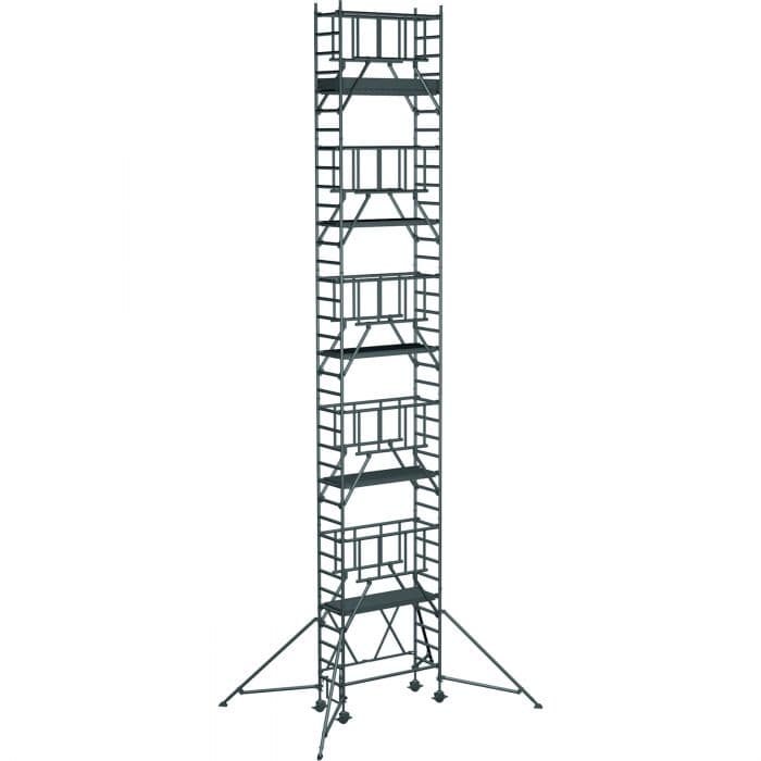 Складная вышка Zarges CompactMaster S-PLUS 2T площадка 1,2х1,8 м высота 10,4 м 53201