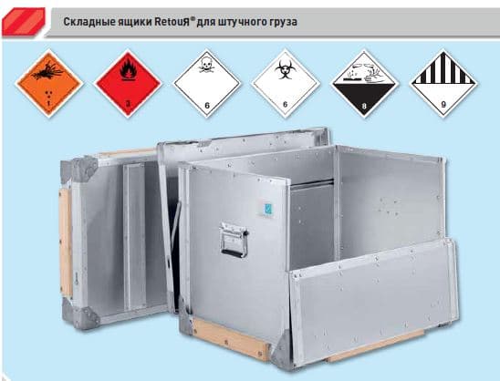 Складной ящик Zarges Retour для штучного груза 45073