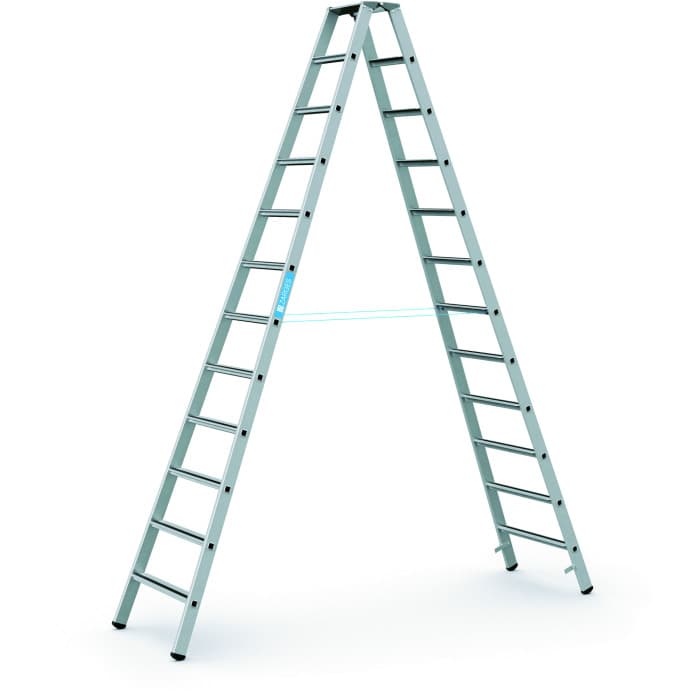 Стремянка с закреплёнными ступенями Zarges Saferstep B ступени 2х12 41312
