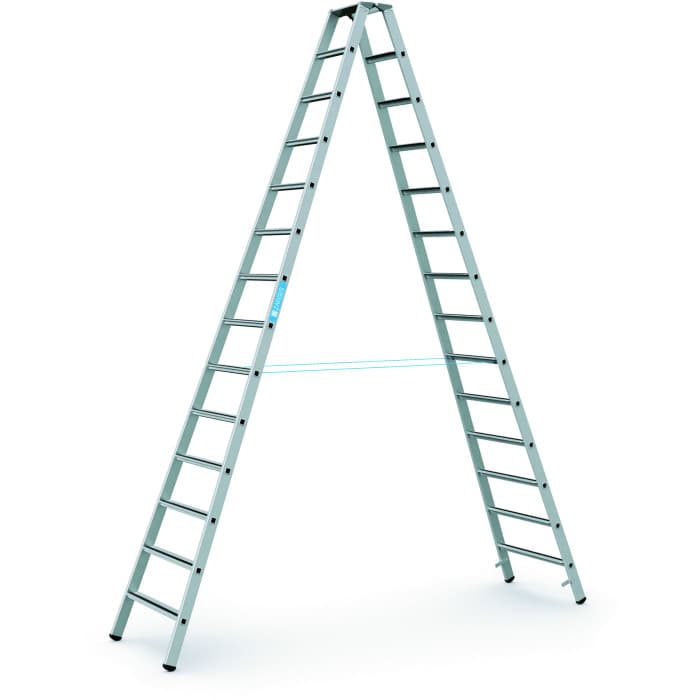 Стремянка с закреплёнными ступенями Zarges Saferstep B ступени 2х14 41314