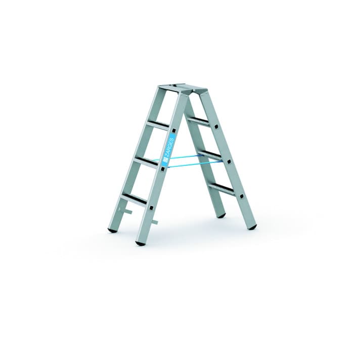 Легкосплавная анодированная стремянка с протектором Zarges R13step B 2x4 ступени 41551