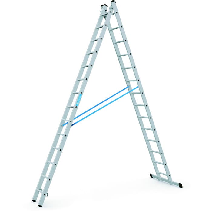 Двухсекционная раздвижная стремянка Zarges Combimaster Plus X ступени 2х14 42574